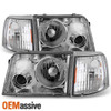 Fit 1993-1997 Ford Ranger Headlights +Corner Signal Lamps w/Build-In Fog Light
