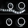 For 2005-2010 Chrysler 300 C Model Smoked LED Dual Halo Projector Headlight Pair