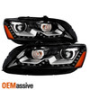 Fits 2012-2015 VW Passat B7 Projector LED Black Headlights Lamp Pair Left+Right