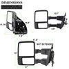Fit 08-16 F250/F350/F450/F550 SuperDuty Manual Heat [Smoked Signal] Tow Mirrors