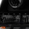 Fit 2007-2014 Suburban Tahoe Avalanche Black Smoked LED Projector Headlights