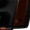 Fit 2007-2014 Suburban Tahoe Avalanche Black Smoked LED Projector Headlights
