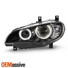 For 2008-2014 BMW X6 E71 HID/Xenon AFS Projector Black Headlight Left+Right Pair