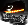 For 12-14 Mercedes Benz W204 C-Class C250 C350 Projector LED DRL Black Headlight