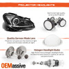 For 12-14 Mercedes Benz W204 C-Class C250 C350 Projector LED DRL Black Headlight