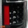 Fit 09-14 Ford F150 SMD LED Halo Projector Black Headlight+LED Tail Lights Lamps