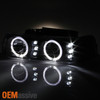 Fit 99-02 Silverado 00-06 Suburban Black Halo LED Projector Headlights Bumper