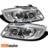 Fits 06-08 BMW E90 4Dr 3-Series CCFL Halo Projector Headlights Lights Left+Right