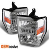 Fit 2008-2010 F250 F350 F450 Superduty Halo Projector LED Headlights light 08-10