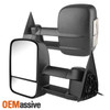 Fit 1999-2007 Silverado Tahoe Smoke LED Signal Towing Manual Side Mirrors