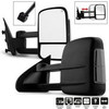 Fit 2014-2018 Chevy Silverado / GMC Sierra Power Heated Smoke LED Tow Mirrors