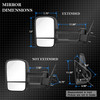 Fit 2007-2014 Silverado Sierra MANUAL Telescoping Tow Mirror Smoke LED Signal