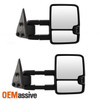 Fit Chrome Cover Silverado Suburban Sierra Manual LED Signal Side Towing Mirrors