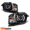 Fit Black 2010 2011 2012 2013 Chevy Camaro CCFL Halo Projector Halogen Headlight