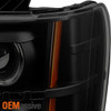 Fit 07-13 GMC Sierra *Exclusive* SMD LED Halo Black Smoked Headlights+Tail Lamps