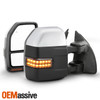 For 08-16 Ford SuperDuty POWER Heated Adjust CHROME G5 Mirrors LED Signal Smoked