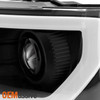 Fit [Halogen] 2009-2014 Ford F150 Black DRL LED Tube Projector Headlights