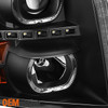 Fit 07-13 Silverado LED Halo Black Projector Headlights+LED Tail Lights