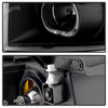 Fit 07-13 Silverado LED Halo Black Projector Headlights+LED Tail Lights