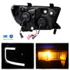 For 07-13 Tundra SMD LED Tube Projector Black Headlights+Blk Full LED Tail Light