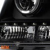 Fit 07-14 Suburban 1500 2500 Tahoe Avalanche Black LED Halo Projector Headlights