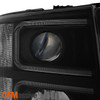 Fit 07-13 Silverado 1500 07-14 2500HD 3500HD Black Smoke LED Projector Headlight