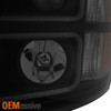 Fit 07-13 Silverado 1500 07-14 2500HD 3500HD Black Smoke LED Projector Headlight