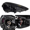 Fit 2011-2014 Porsche Cayenne [HID Model] Black LED Projector Headlights Lamps