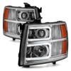Fit 2007-13 Silverado 1500 | 2007-14 2500HD 3500HD LED Tube Projector Headlights