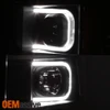 Fit 2007-2014 GMC Sierra 1500/2500HD/3500HD LED Tube Headlights - Black
