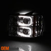 Fit 2007-2014 GMC Sierra 1500 / 2500HD / 3500HD LED Headlights Lamps Left+Right