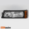 Fit 2003-2006 Chevy Silverado Black Halo LED Projector Headlights+Corner Bumper