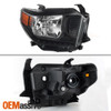 Fits 2014-2021 Toyota Tundra TRD Truck Black Headlights Lamps Replacement