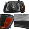 Fits 2001-2004 Tacoma Black Headlights +Corner+Signal+Bumper LH+RH 2002 2003