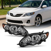 Fit 2011-2013 Toyota Corolla Headlights Replacement Lamps Light Left+Right