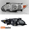 Fits 2011 2012 2013 Toyota Corolla Headlights Replacement Lamps Pair 11 12 13