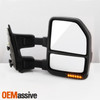 POWER Heated Towing Mirror For 08-16 F250/350/450 SuperDuty LED Signal Red Smoke