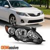 Fits 2011-2013 Toyota Corolla S XRS Passenger Side Headlight Black Replacement