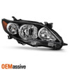 Fits 2011-2013 Toyota Corolla S XRS Passenger Side Headlight Black Replacement