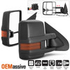 Fit 14-18 Chevy Silverado GMC Sierra Power Heated LED Signal Side Towing Mirrors
