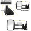 Fit 2014-2020 Chevy Silverado GMC Sierra Driver LED Smoked Power Heated Mirror