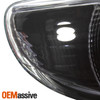 For 2011 2012 2013 Toyota Highlander Projector Black Headlights Left+Right Pair