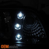 Fit 87-93 Ford Mustang Black LED 1PC Headlight Corner Parking Lamps L+R Combo