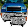 Fits 07-13 Tundra 08-17 Sequoia Black Headlights Headlamps Pair LH+RH 2007-2017