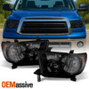 Fits 2007-2013 Toyota Tundra 08-17 Sequoia Black Smoked Headlights Lamps LH+RH