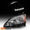 Fits 2013 2014 2015 Sentra Chrome LED DRL Left Driver One Side Headlight Lamp