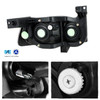 For 2006-2009 Dodge Charger Black LED Headlights + Chrome Fog Lights Pair LH+RH