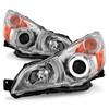 For 2010-2014 Subaru Legacy Outback Sedab Wagon Halogen Chrome Headlights Pair