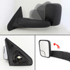 Fit 02-08 Ram 1500/2500/3500 Manual Rotatable Towing Trailer Power Side Mirrors