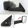 Fit 2002-2008 Ram Manual Rotatable Towing Trailer Power Passenger Side Mirror
